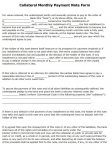 Collateral Monthly Payment Note Form